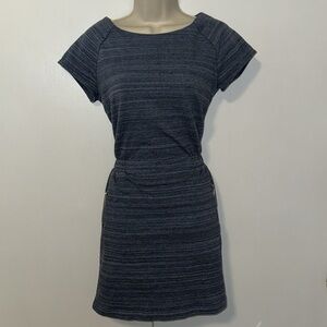 Gap French Terry Jersey Knit Dress Blue Space Dye Women’s XS Extra Small